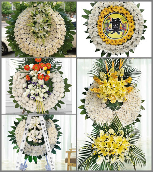 山东青岛莱西市姜山镇中三村花圈速递